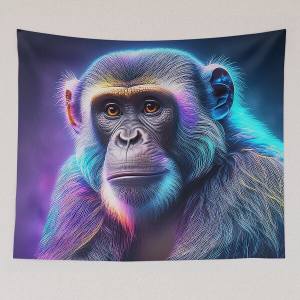 Item preview, Misty Elder | Glowing Neon Monkey Collection | Hyperrealistic designed and sold by monkeybusiness.pt.