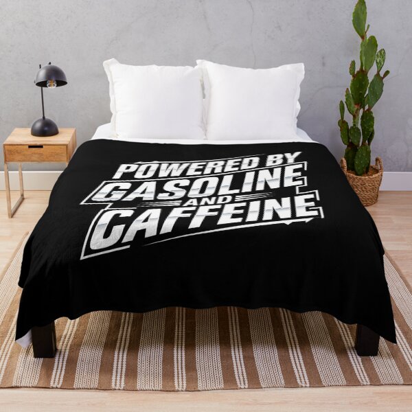 Item preview,  Powered by Gasoline and Caffeine - The perfect gift for car enthusiasts, motorcycle riders, and mechanics fueled by speed and strong coffee. designed and sold by ZyziowskyArt.