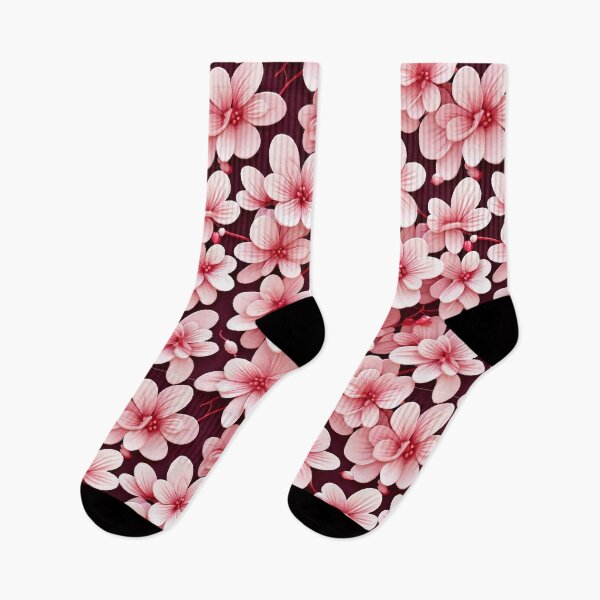 Item preview, Pink cherry blossoms on dark background designed and sold by fr-star.