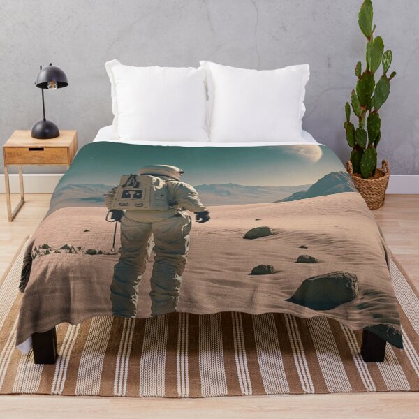 Item preview, Lone Astronaut on an Alien Desert – Sci-Fi Space Exploration designed and sold by artiviohub.