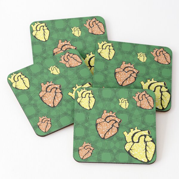 Item preview, Heart fabric patterns designed and sold by Wolagno.