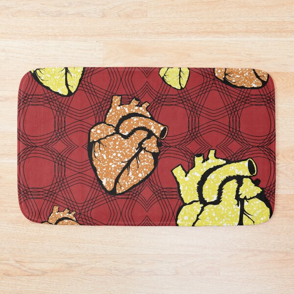Item preview, Heart fabric patterns designed and sold by Wolagno.