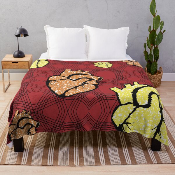 Item preview, Heart fabric patterns designed and sold by Wolagno.