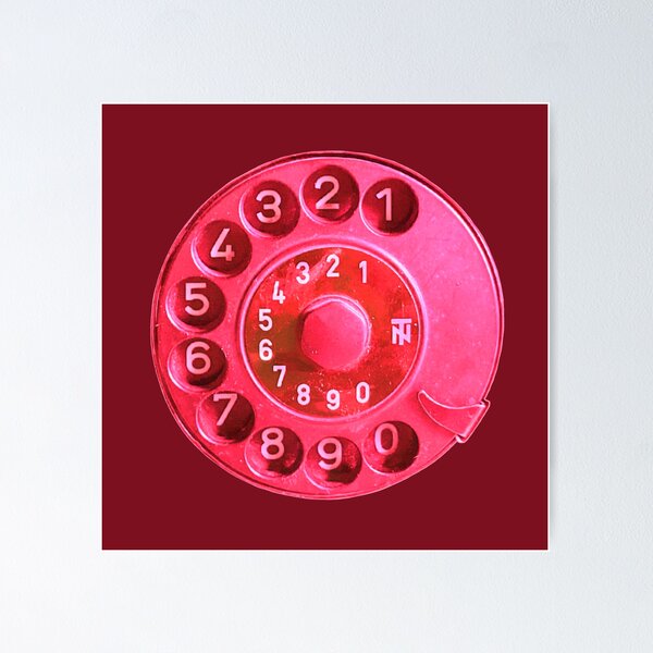 Item preview, Retro phone dial, pink vintage rotary telephone designed and sold by suekieper.