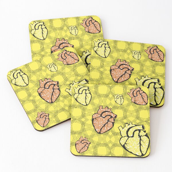 Item preview, Heart fabric patterns designed and sold by Wolagno.