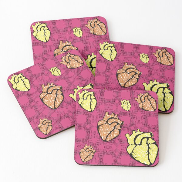 Item preview, Heart fabric patterns designed and sold by Wolagno.