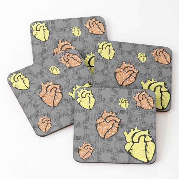 Item preview, Heart fabric patterns designed and sold by Wolagno.