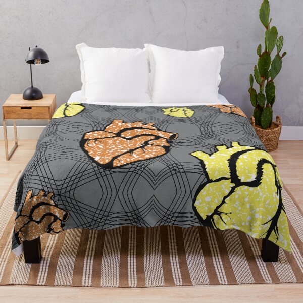 Item preview, Heart fabric patterns designed and sold by Wolagno.