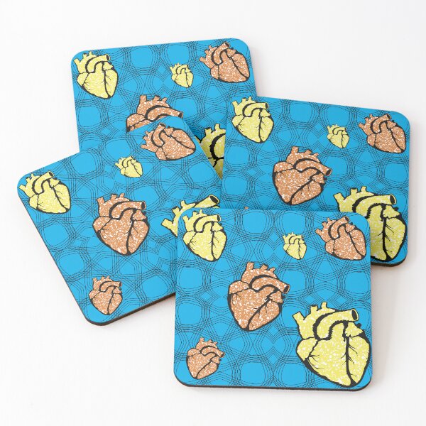 Item preview, Heart fabric patterns designed and sold by Wolagno.