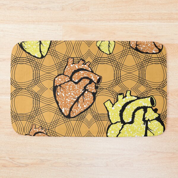 Item preview, Heart fabric patterns designed and sold by Wolagno.