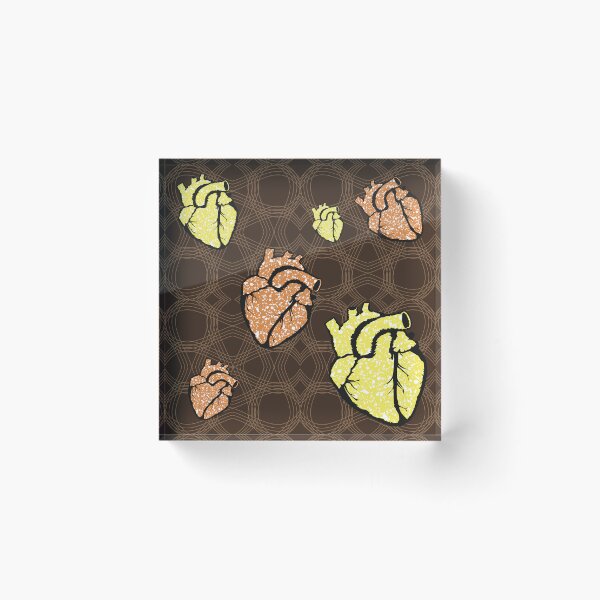 Item preview, Heart fabric patterns designed and sold by Wolagno.