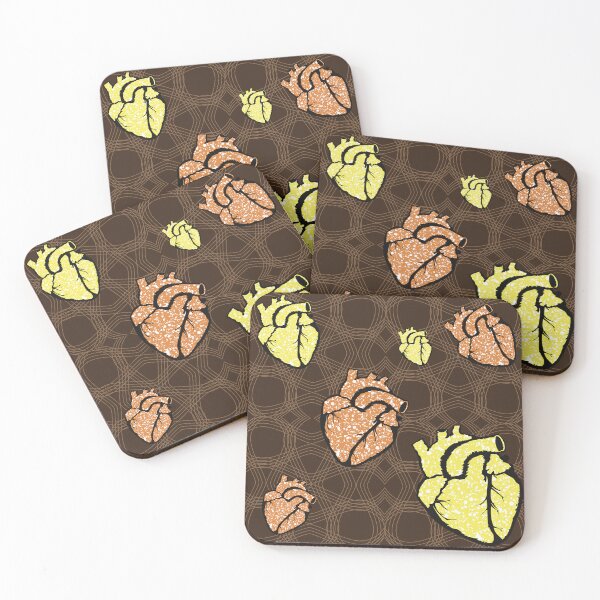 Item preview, Heart fabric patterns designed and sold by Wolagno.