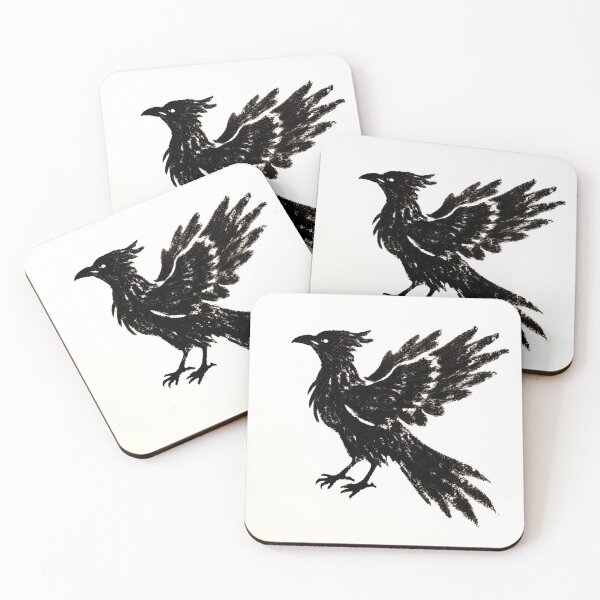 Item preview, Ethereal Phoenix-Raven Hybrid in Ink Sketch designed and sold by SunkenCost.