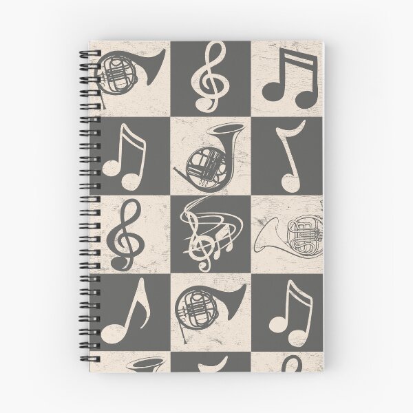 Item preview, French Horn And Music Notes designed and sold by Primroaddesigns.