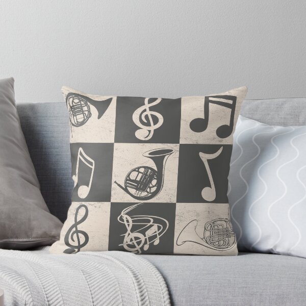 Item preview, French Horn And Music Notes designed and sold by Primroaddesigns.