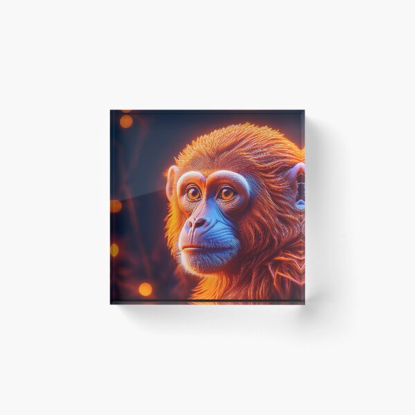 Item preview, Baby Orange | Glowing Neon Monkey Collection | Hyperrealistic designed and sold by monkeybusiness.pt.