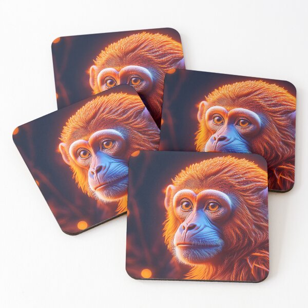 Item preview, Baby Orange | Glowing Neon Monkey Collection | Hyperrealistic designed and sold by monkeybusiness.pt.