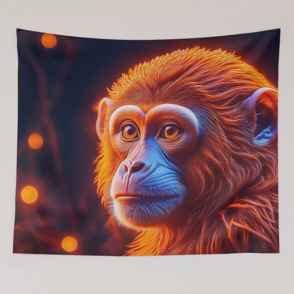 Item preview, Baby Orange | Glowing Neon Monkey Collection | Hyperrealistic designed and sold by monkeybusiness.pt.