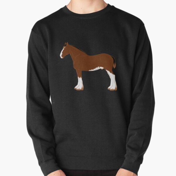 Aperçu de l'œuvre Cheval Clydesdale, dessin cheval bai, cheval de trait, races de chevaux du Royaume Uni créée et vendue par WebEquitation®.