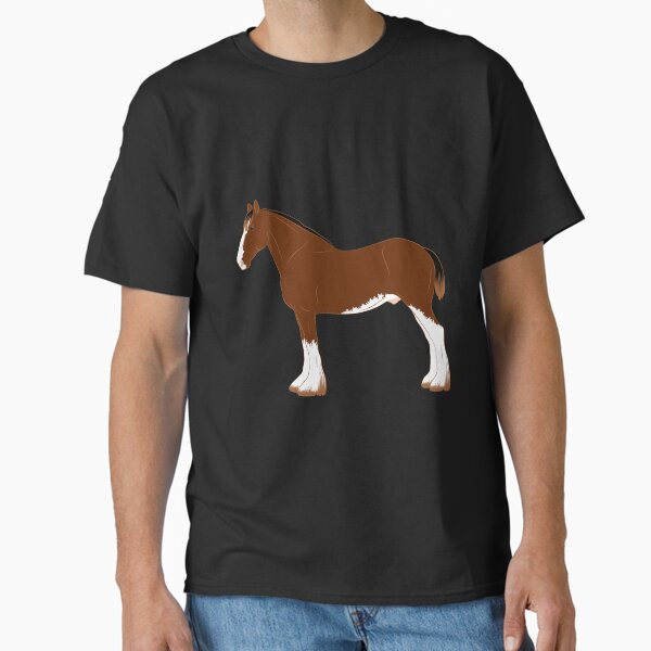 Aperçu de l'œuvre Cheval Clydesdale, dessin cheval bai, cheval de trait, races de chevaux du Royaume Uni créée et vendue par WebEquitation®.