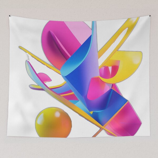 Item preview, Bold & Colorful 3D Abstract Composition designed and sold by angelcrease.