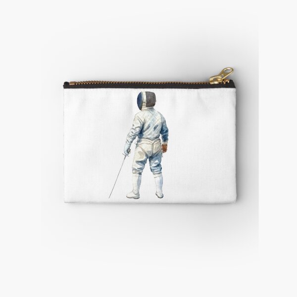 Item preview, Fencing Athlete in Full Gear Watercolor Art Gift designed and sold by Maniutek.