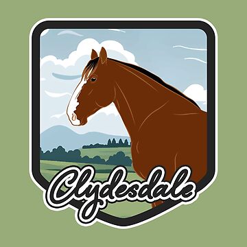 Aperçu de l'œuvre blason et armoirie cheval bai,cheval clydesdale,cheval de trait,royaume uni,europe,europe du nord,races de chevaux,race de WebEquitation®