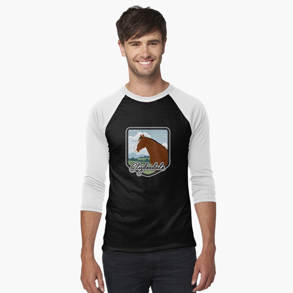 Aperçu de l'œuvre T-shirt baseball manches ¾ créée et vendue par WebEquitation.