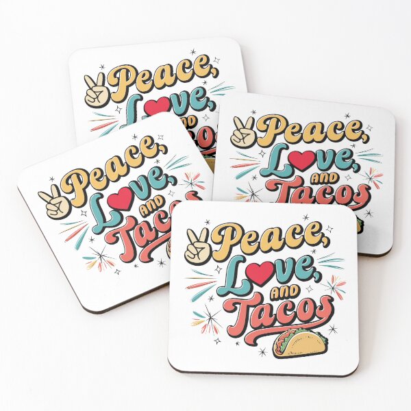 Item preview, Peace, Love, and Tacos - design designed and sold by ArthousePromos.