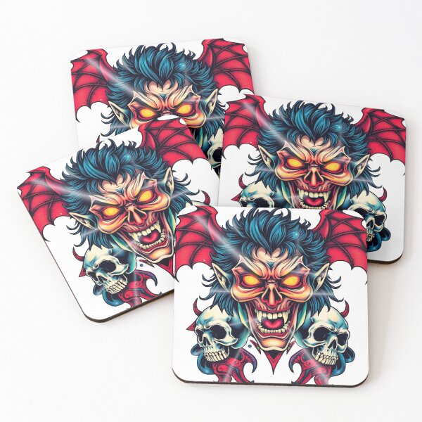 Item preview,  Evil Vampire lord Tattoo style Horror art Dracula designed and sold by Vintage Designs +.