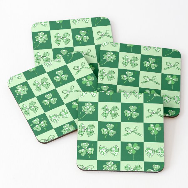 Item preview, Coquette Bows and Shamrock Check designed and sold by MaiZephyr.