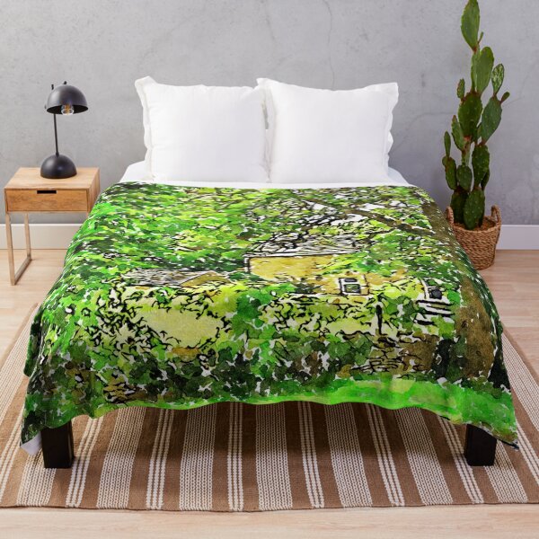 Item preview, Charming watercolor depiction of a countryside home in Cotswolds, England designed and sold by GestaltImagery.