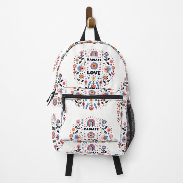 Item preview, Scandinavian Folk Art Radiate Love – Colourful Florals and Rainbow by heidiannemorris designed and sold by FOLK ART FUSION by heidiannemorris.