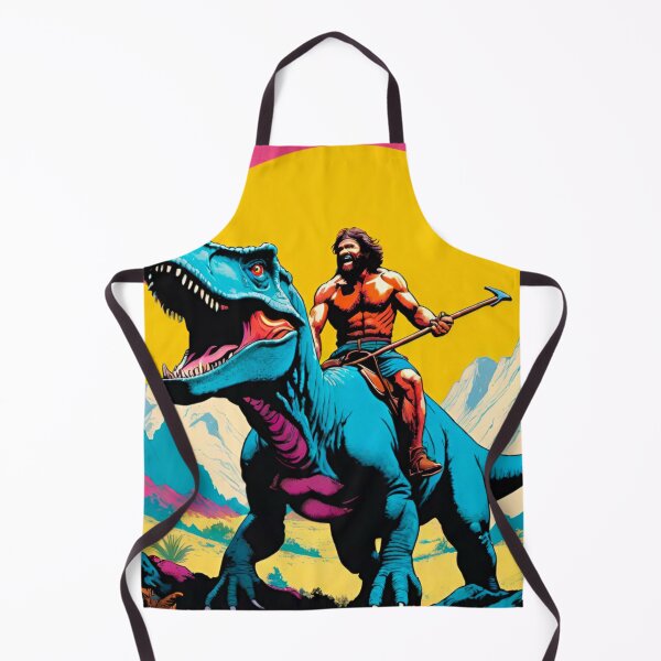 Item preview, Caveman Riding a Dinosaur – Prehistoric Adventure Artwork designed and sold by GrizzlyCollective.