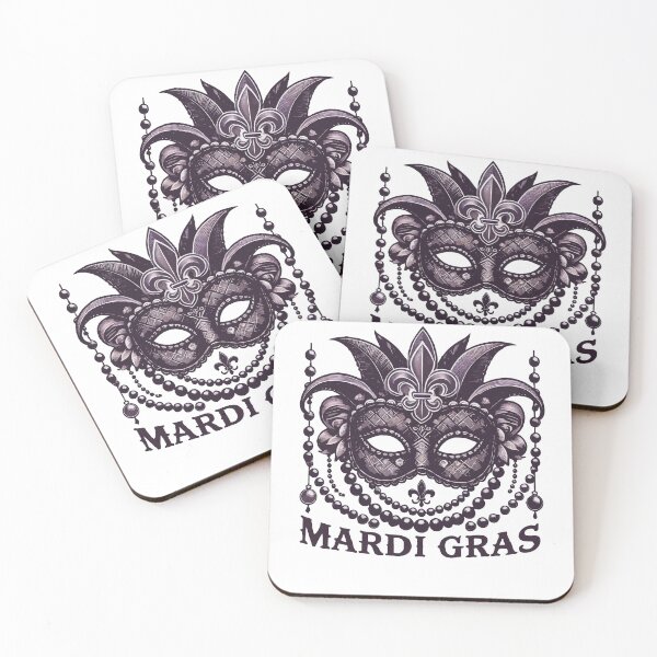 Item preview, Mardi Gras Mask Beads Fleur De Lis designed and sold by LuminOrb.