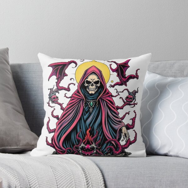 Item preview,  Evil Undead Necromancer Warlock  Evil Heavy Metal Skull Graphic design illustration designed and sold by Vintage Designs +.