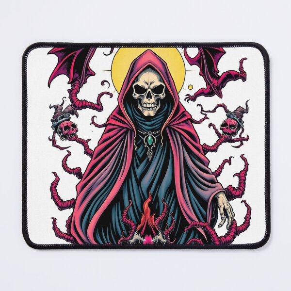 Item preview, Evil Undead Necromancer Warlock Evil Heavy Metal Skull Graphic design illustration designed and sold by Vintage Designs +.