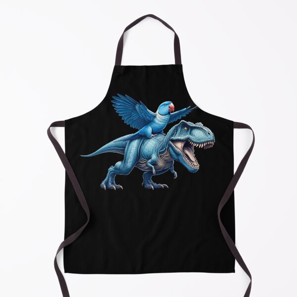 Item preview, Loro indio azul de collar montado en un dinosaurio Amante de las aves divertidas designed and sold by Kimberley King Art King Art.
