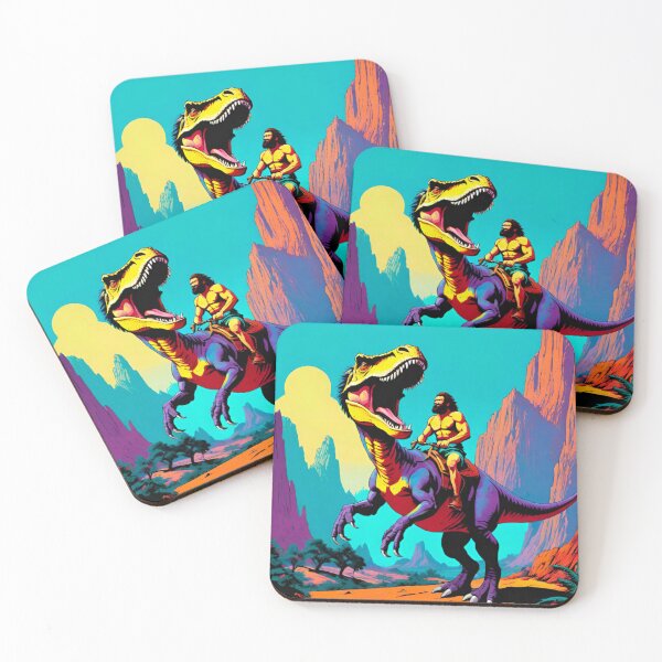 Item preview, Epic Prehistoric Human Riding a Dinosaur – Primal Adventure designed and sold by GrizzlyCollective.