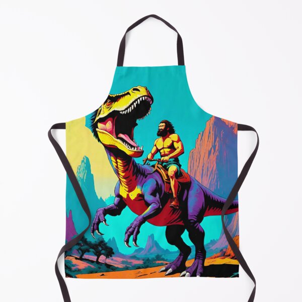 Item preview, Epic Prehistoric Human Riding a Dinosaur – Primal Adventure designed and sold by GrizzlyCollective.