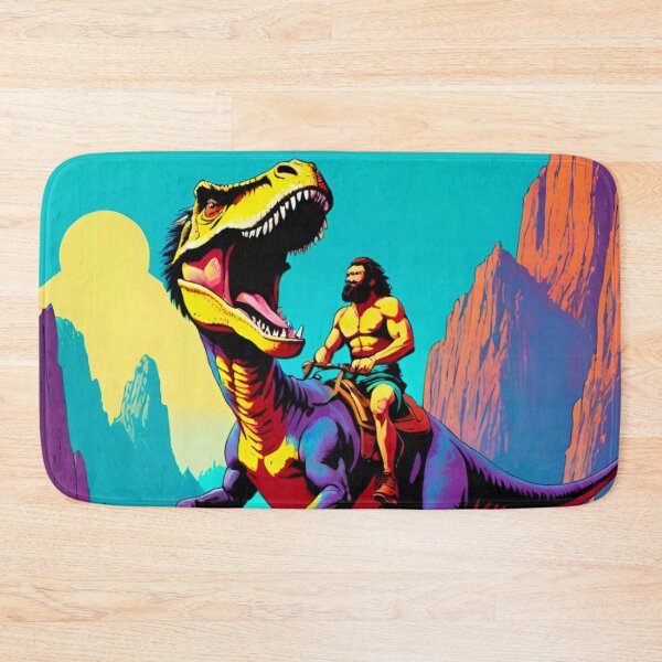 Item preview, Epic Prehistoric Human Riding a Dinosaur – Primal Adventure designed and sold by GrizzlyCollective.