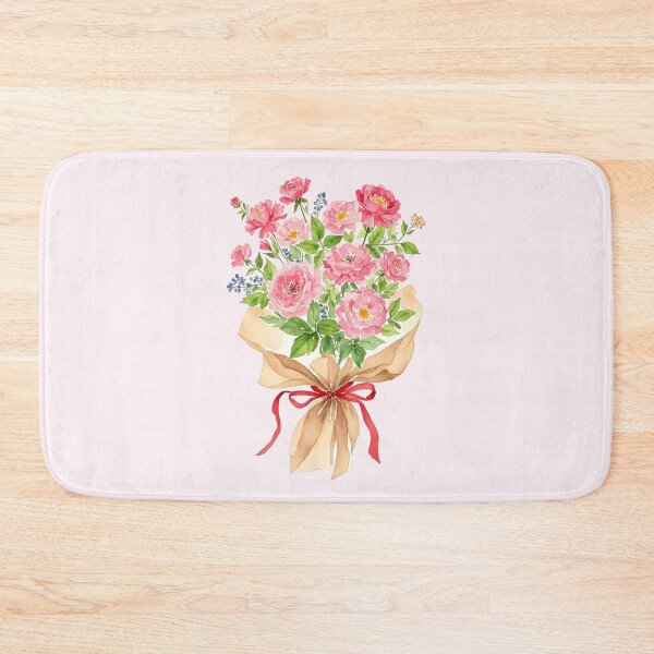 Item preview, Pink Floral Watercolor Flower Bouquet designed and sold by Magnolia Valley Art.