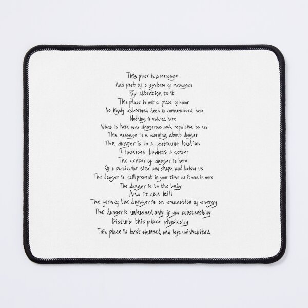 Item preview, Nuclear semiotics full warning message (black) designed and sold by TheDoodlemancer.