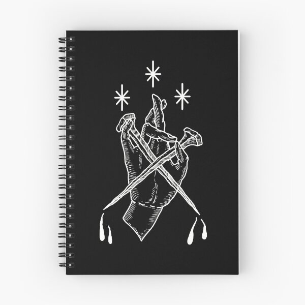 Artikelvorschau, Hand mit blutenden Nägeln in mittelalterlicher Gravur - WEISS entworfen und verkauft von InkMastersHub.com.