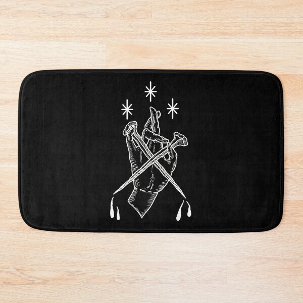 Item preview, Hand with bleeding nails in medieval engraving - WHITE designed and sold by InkMastersHub.com.
