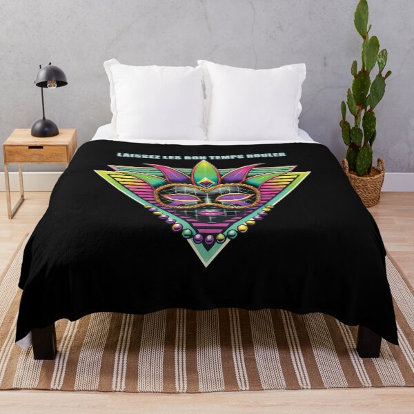 Aperçu de l'œuvre Mardi Gras Laissez Les Bon Temps Rouler Masque taille M/L créée et vendue par LuminOrb.