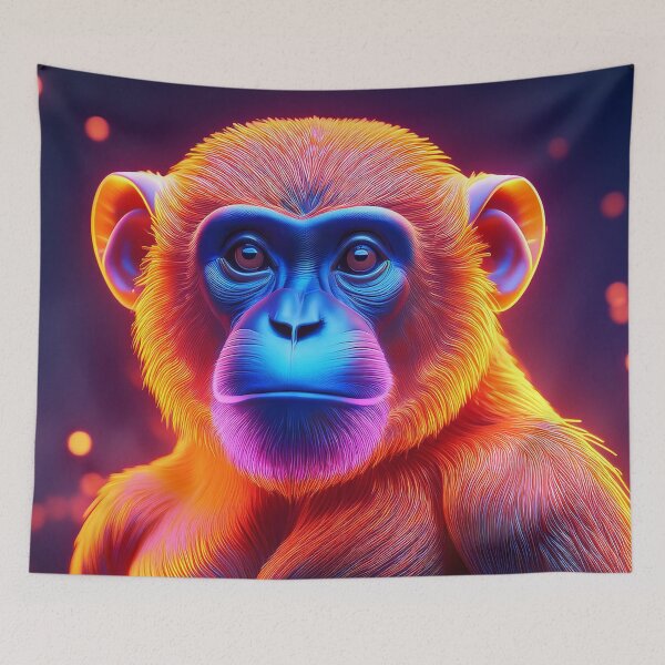 Item preview, Blue Skin | Glowing Neon Monkey Collection | Hyperrealistic designed and sold by monkeybusiness.pt.