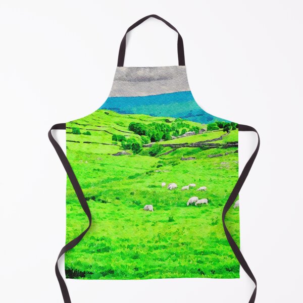 Item preview, Watercolor landscape in the Lake District with grazing sheep designed and sold by GestaltImagery.