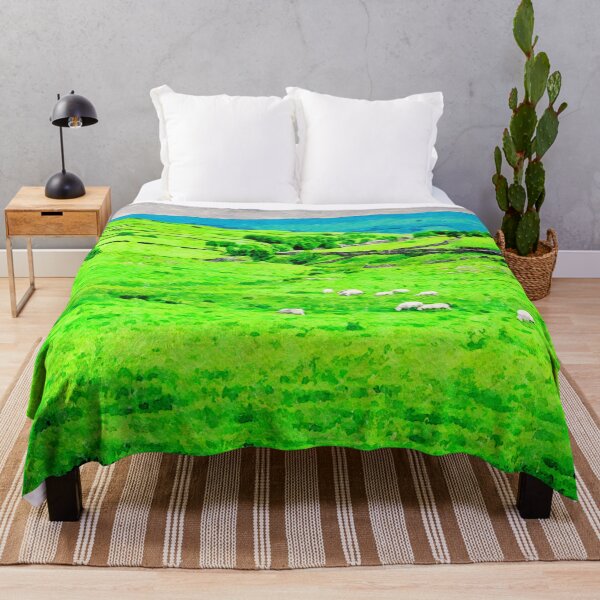 Item preview, Watercolor landscape in the Lake District with grazing sheep designed and sold by GestaltImagery.