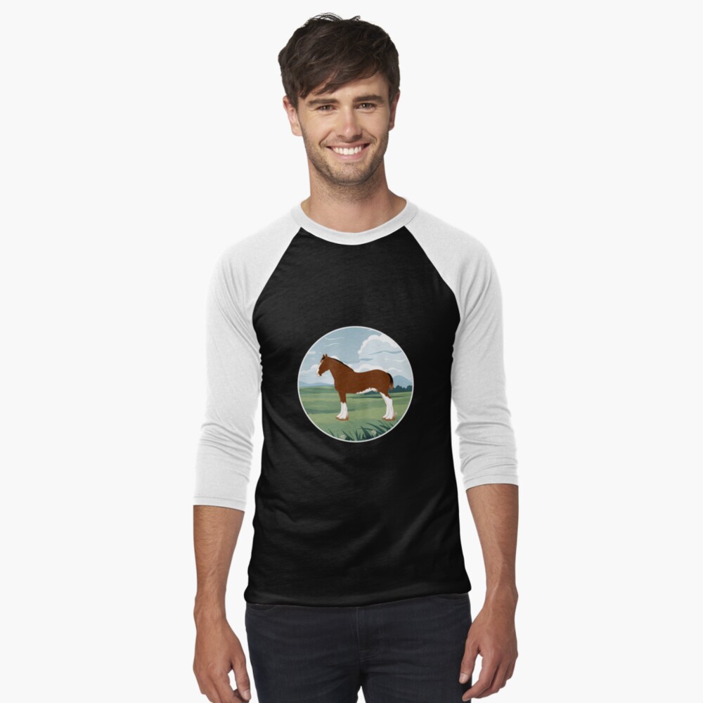Aperçu de l'œuvre T-shirt baseball manches ¾ créée et vendue par WebEquitation.